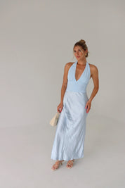Veronika Ice Blue Maxi Dress