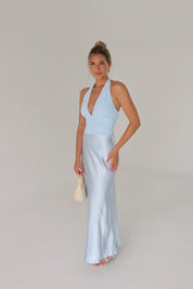 Veronika Ice Blue Maxi Dress