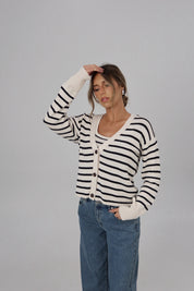 The Striped Knit Cardigan & Tank Set