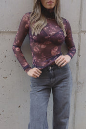 Ezra Floral Mesh Long Sleeve Top