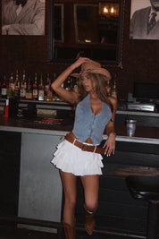 Cassidy Belted Tiered Skort