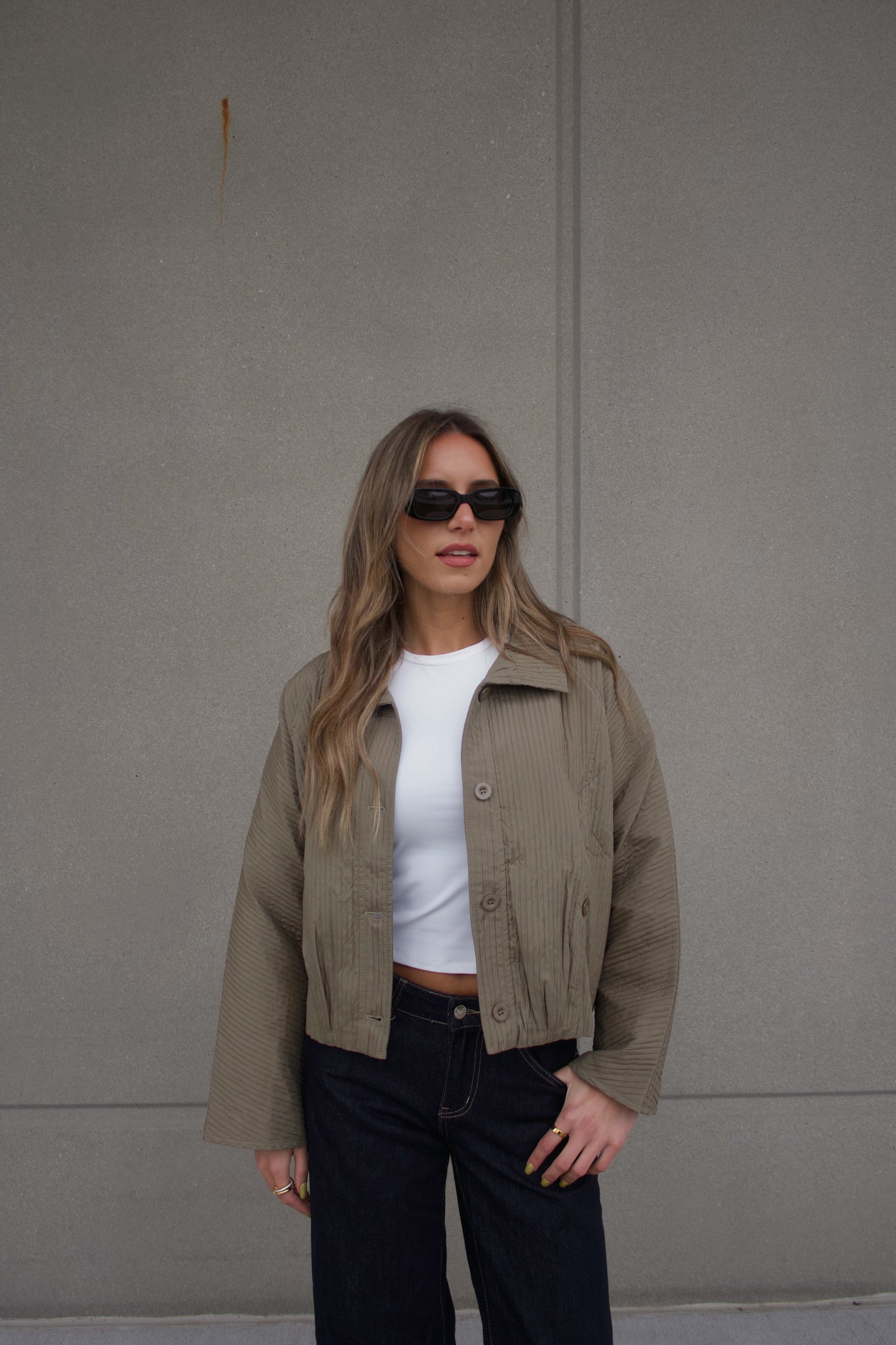 Olive Textured Jacket