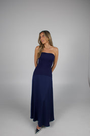 Midnight Satin Maxi Dress
