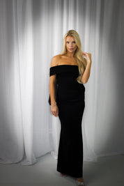 Satin Bow Soirée Maxi Dress