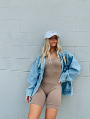 Taupe Fitted Romper