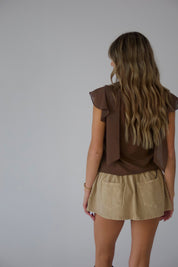 ROLLAS : Rhythm Mini Skirt In Dune