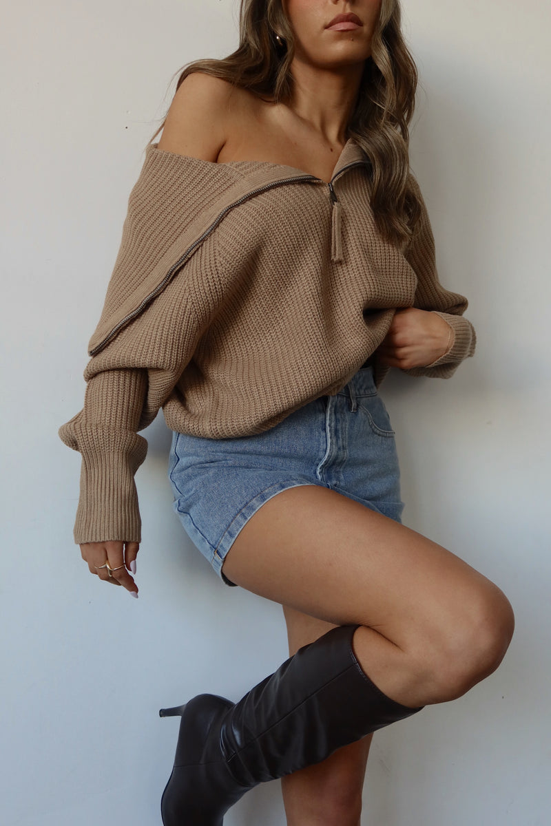 Ava Quarter Zip Sweater
