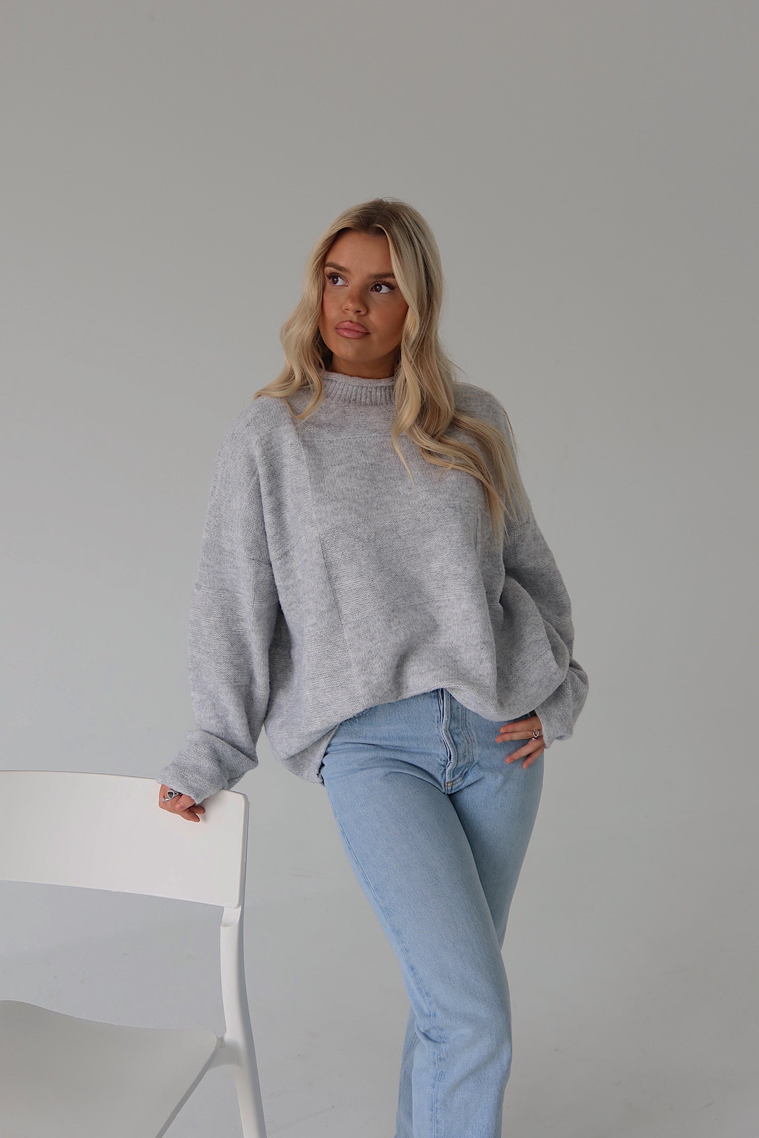 Ryleigh Grey Mock Neck Sweater