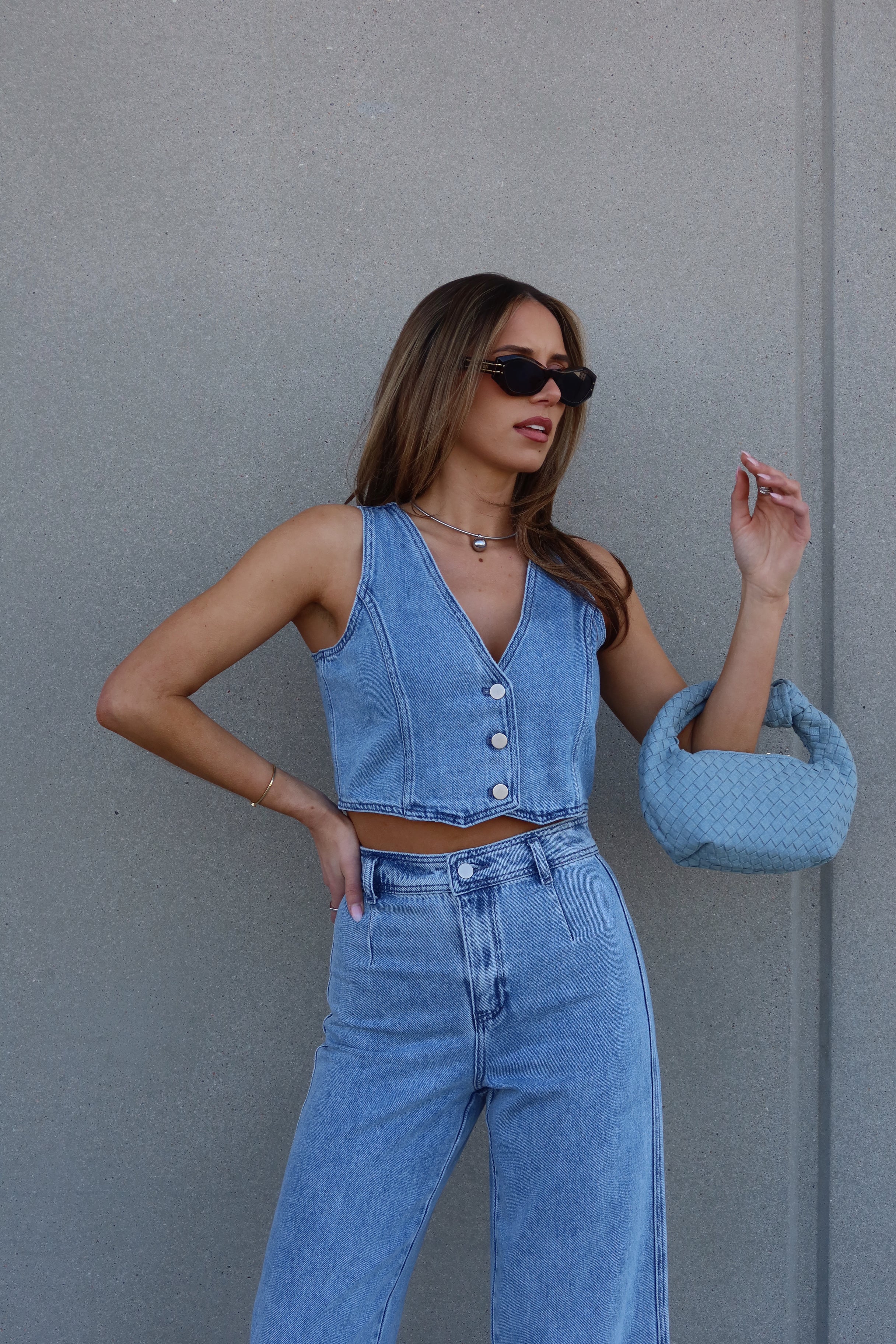 RESTOCKED :Nelly Denim Crop Pants