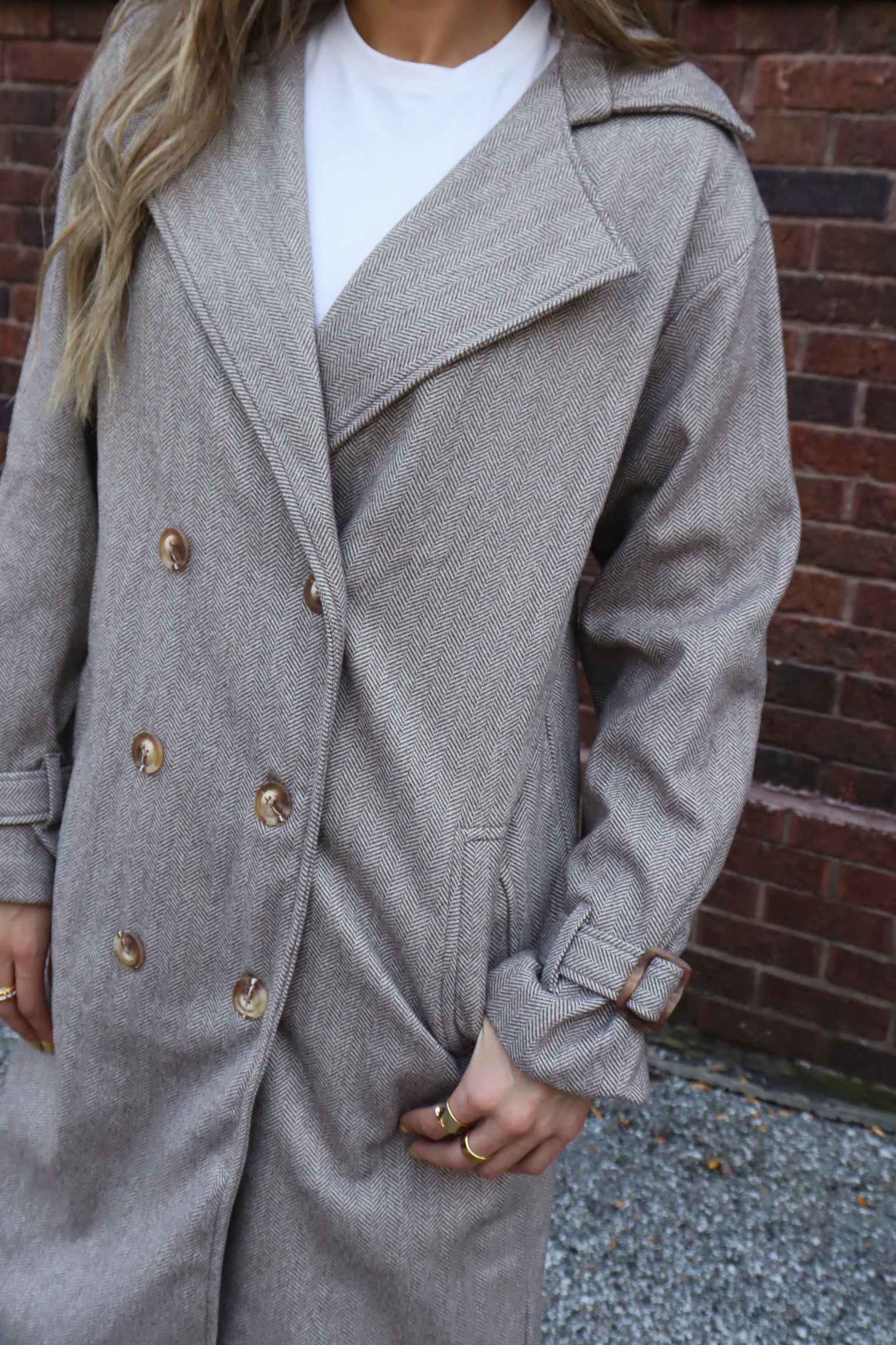 Ayla Herringbone Coat