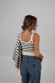 The Striped Knit Cardigan & Tank Set