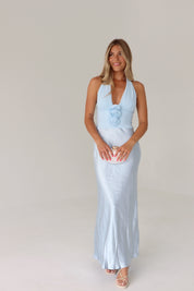 Veronika Ice Blue Maxi Dress