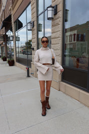 Arianna Cropped Turtleneck Knit Set