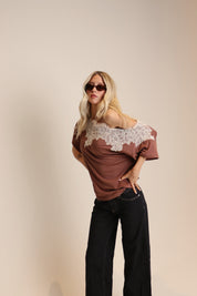 Phoebe Lace Off The Shouler Top