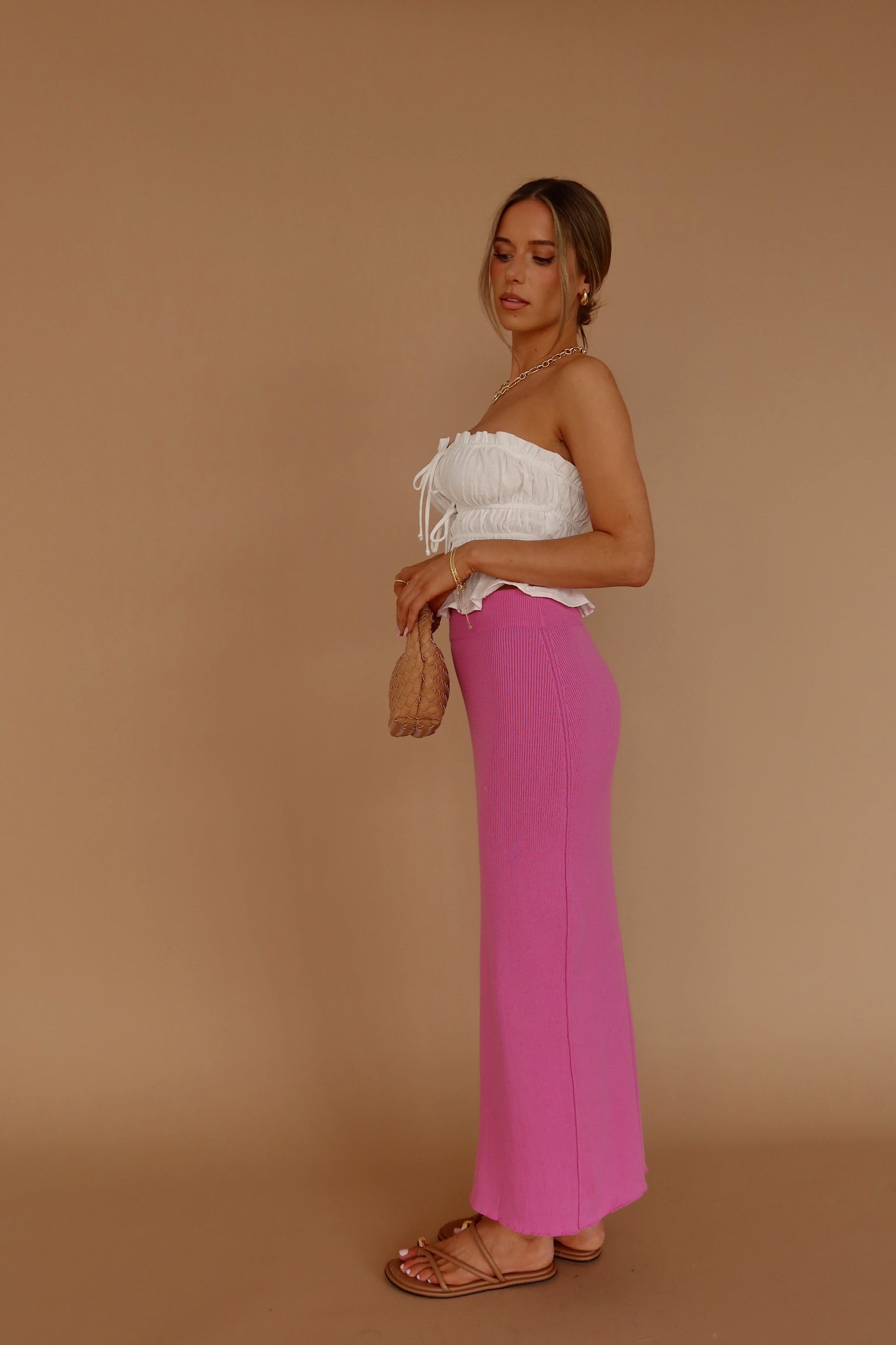 RESTOCKED : Orchid Ribbed Midi Skirt