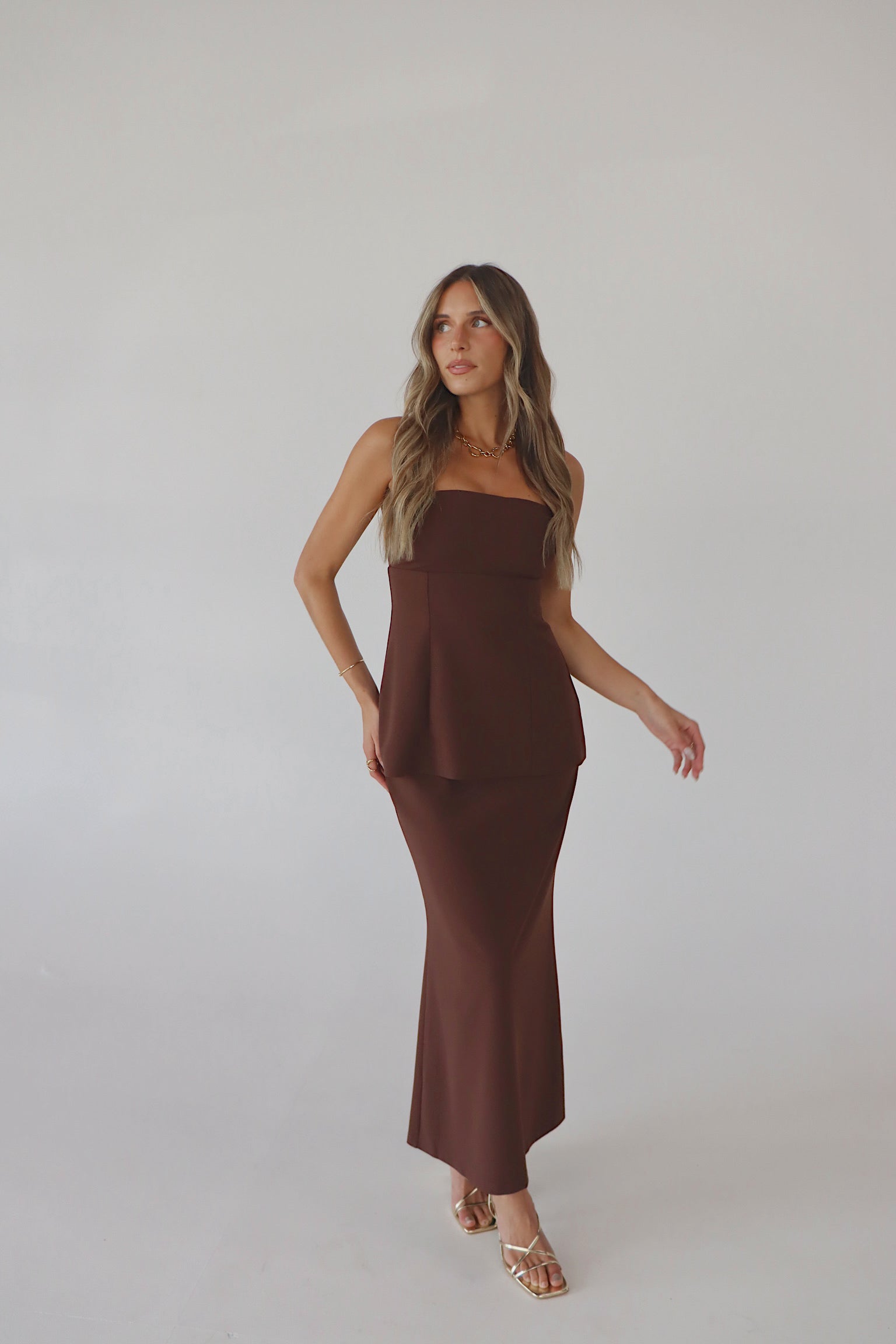 Campbell Peplum Maxi Dress