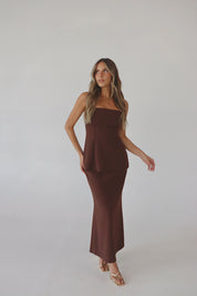 Campbell Peplum Maxi Dress