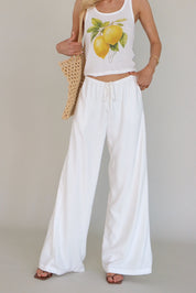 Inez Linen Pant in Ivory
