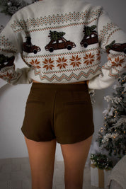 Chestnut Tailored Mini Short