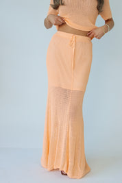 Luxe Crochet Short Sleeve in Melon