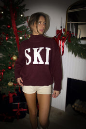 Ski Mockneck Sweater In Mulberry