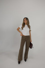 Nia Drawstring Jean In Brown