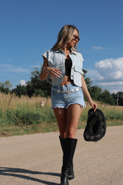 Vintage Vibes Denim Top