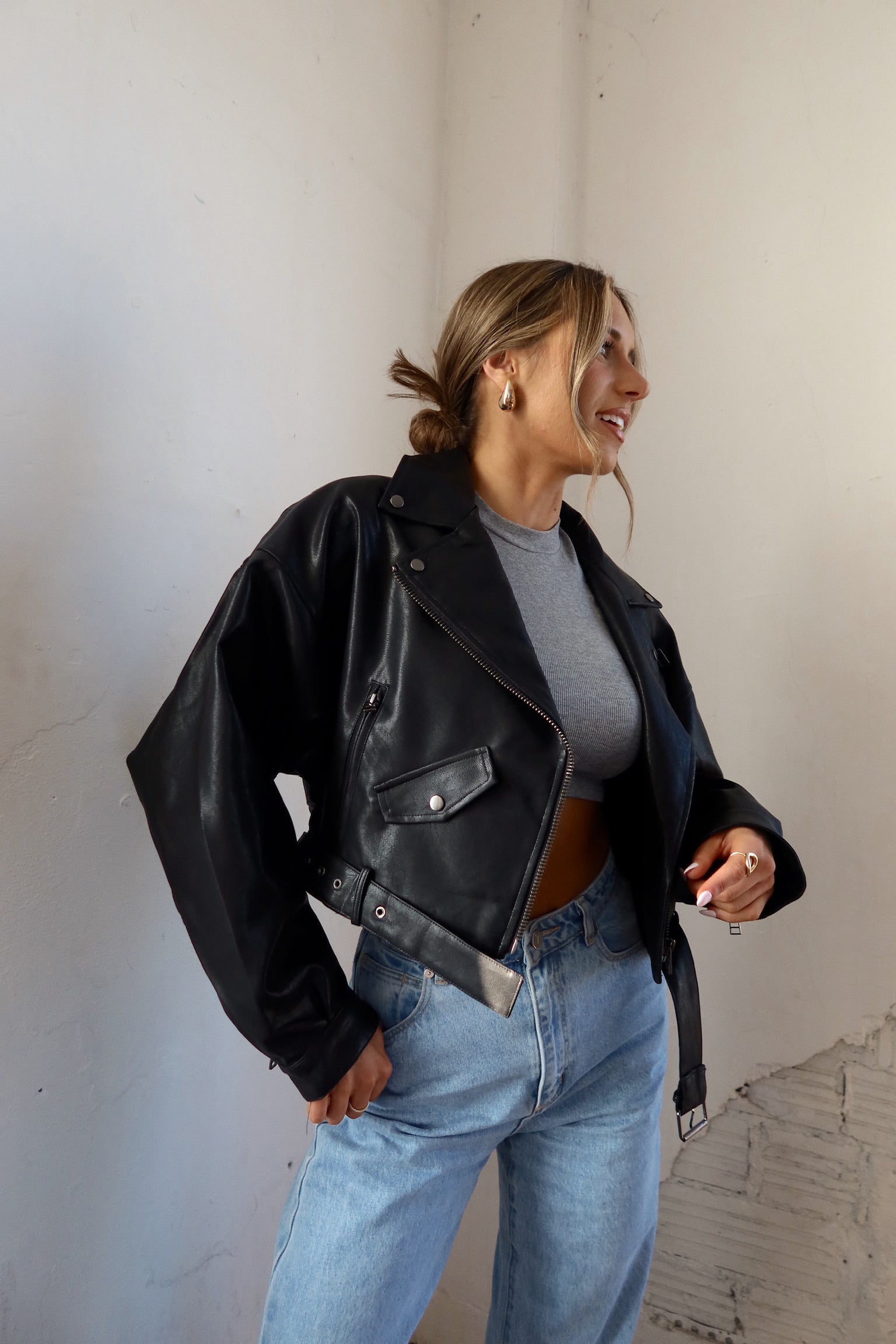 RESTOCKED : Zayna Leather Moto Jacket – Madida Clothing