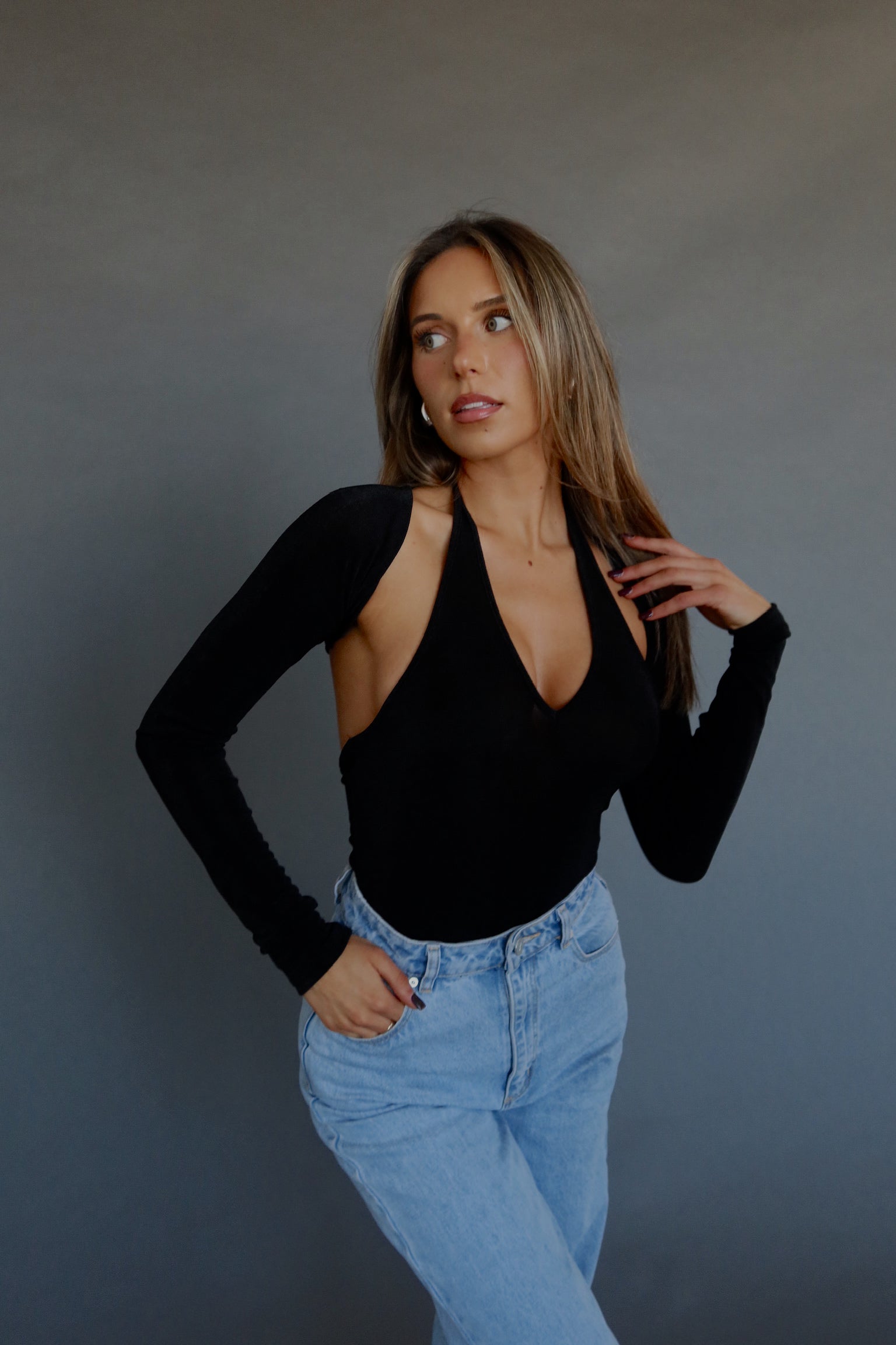 Simply Chic Bodysuit Set In Black