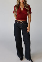 Alix Dark Wash Straight Leg Denim