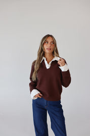 Alexia Collared Contrast Sweater