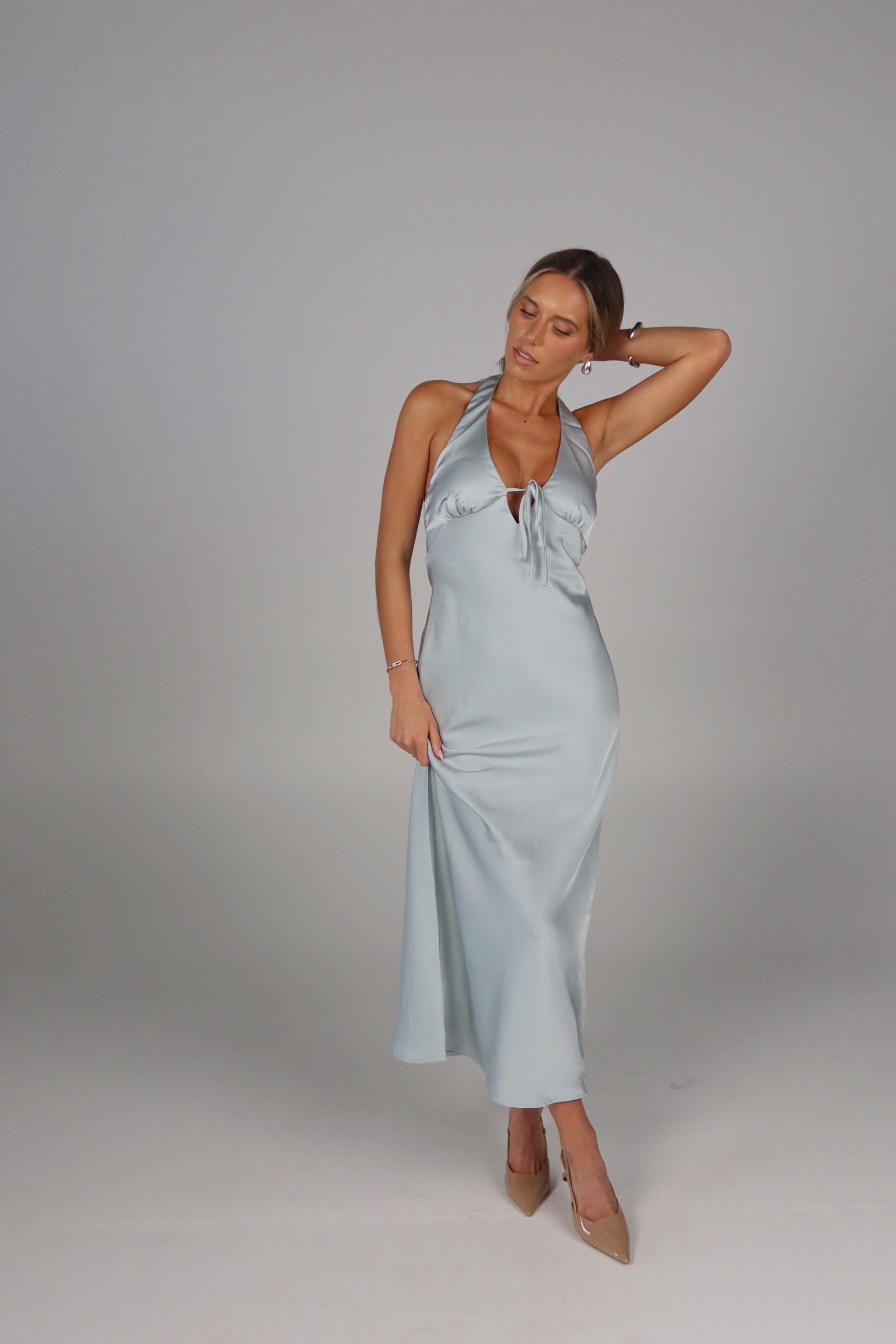 Kaytie Satin Maxi Dress