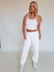 Naomi Joggers In White