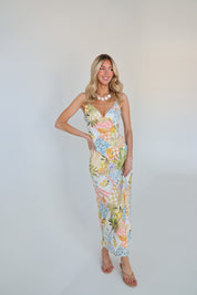 Paloma Printed Linen Midi Dress