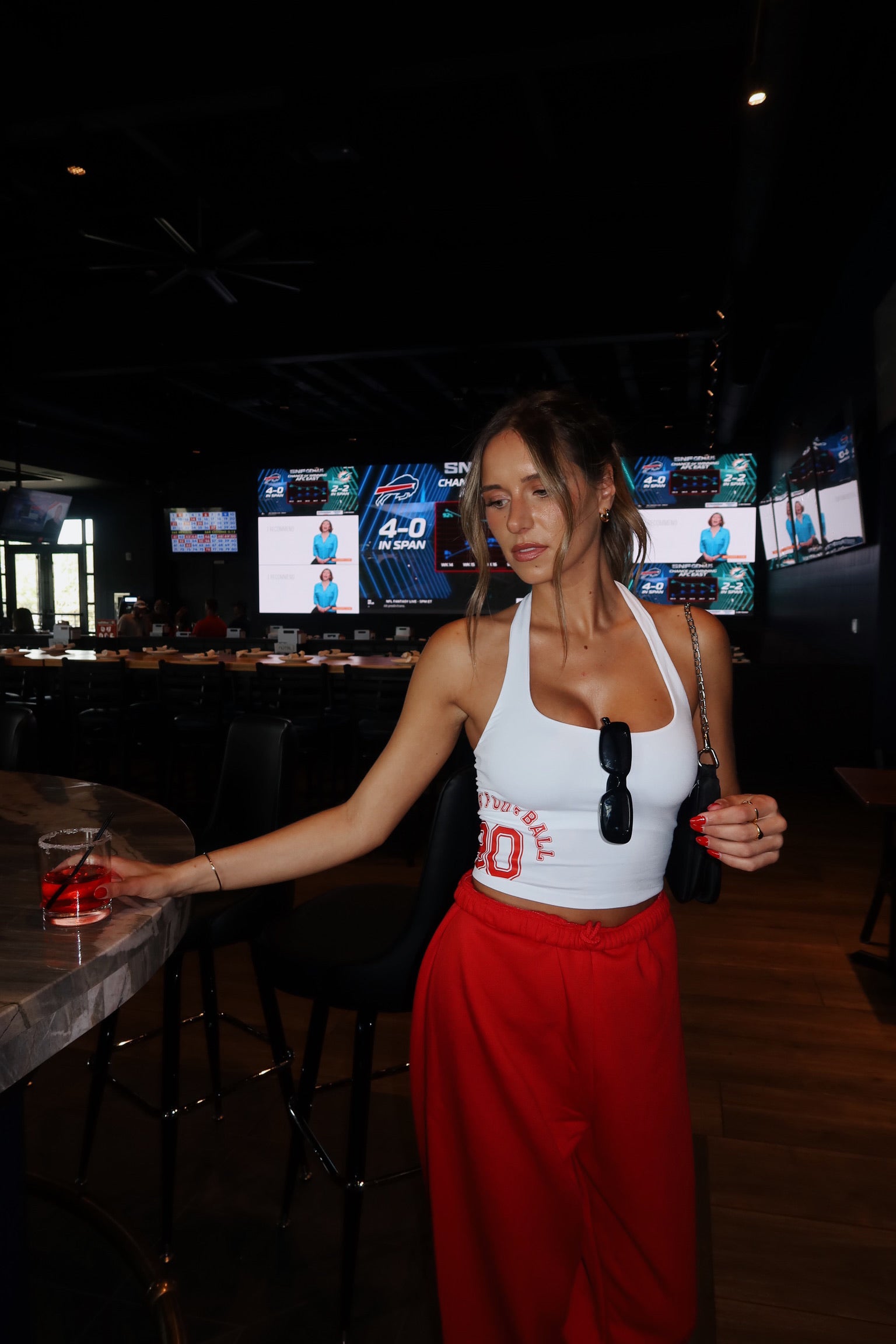 Nebraska Football Halter Top in White