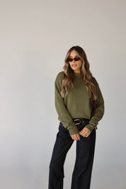 Lenny Relaxed Sweater in Vintage Olive