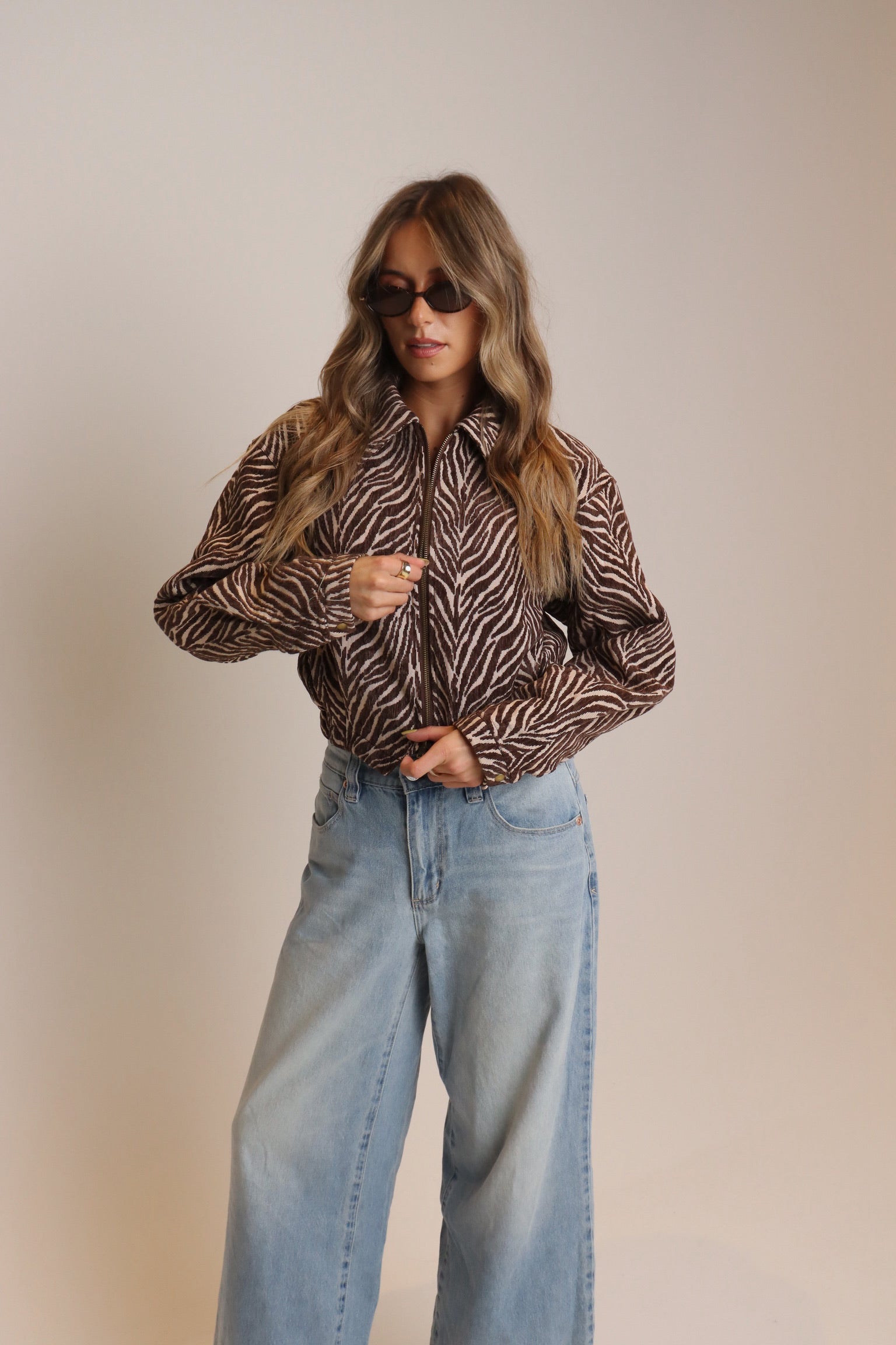 Animal Print Bomber Jacket