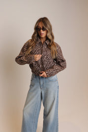 Animal Print Bomber Jacket