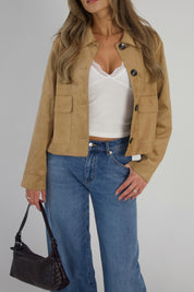 Bobi Suede Cropped Jacket