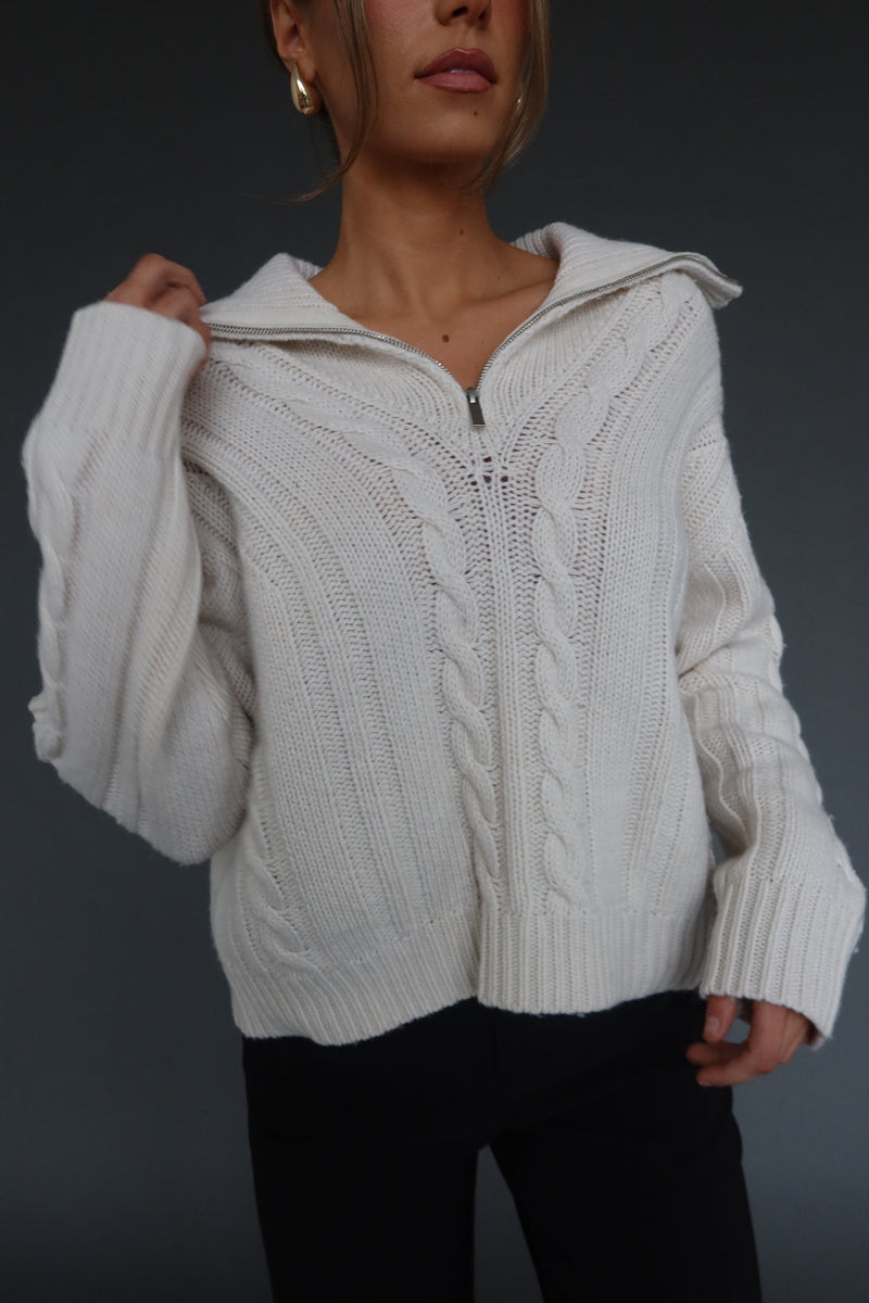 Sienna Quarter Zip Sweater