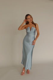 RESTOCKED :Adelisa Satin Maxi Dress