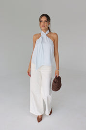 Veia Ice Blue Halter Top