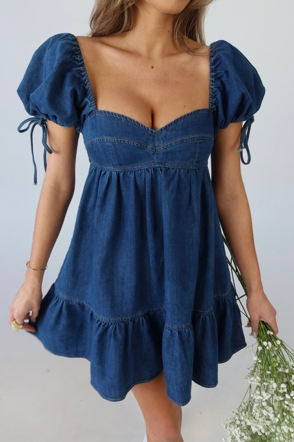 Denim Babydoll Dress