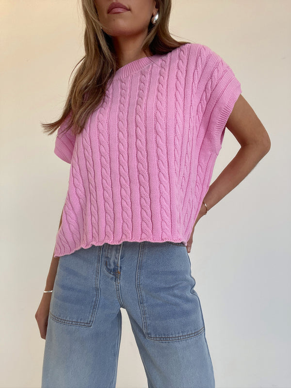 Mila Cable Knit Top