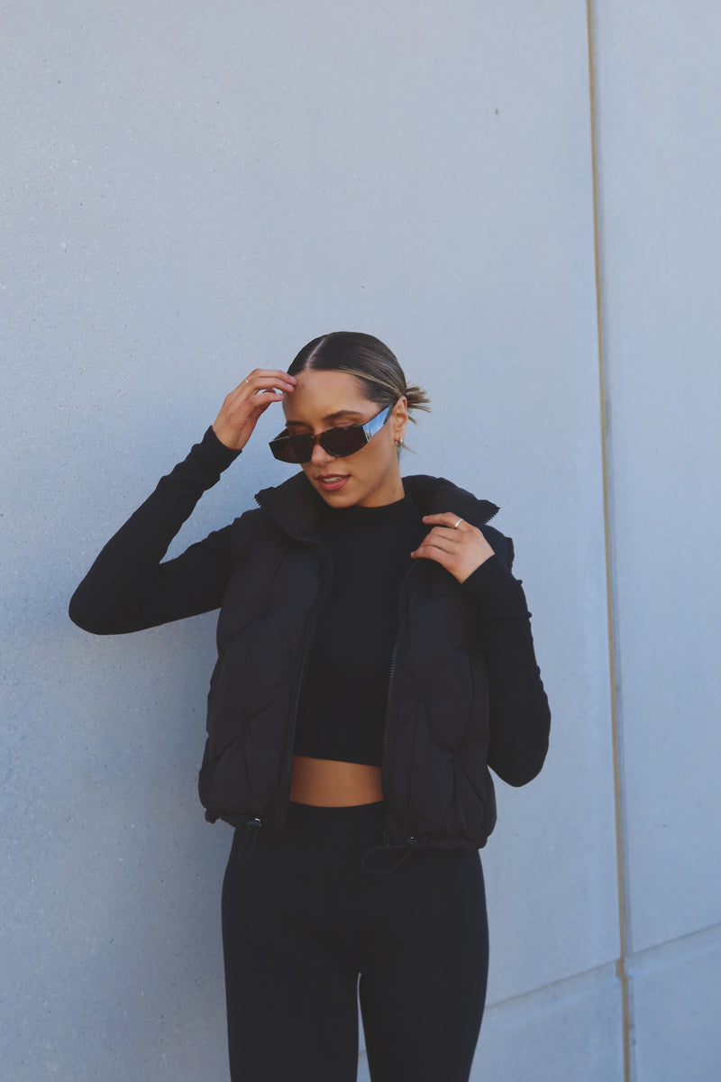 Quilted Crop Puffer Vest