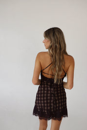 Monika Plaid Slip Dress