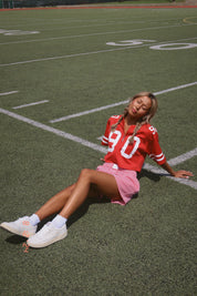 Zip-Up Cropped Nebraska Jersey In Red