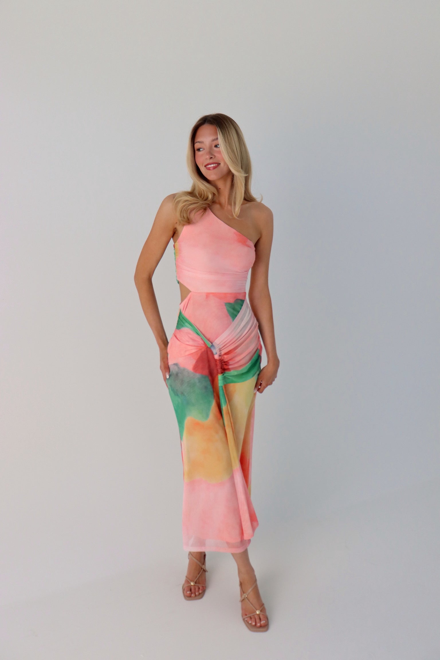 Caia Colorblock Midi Dress