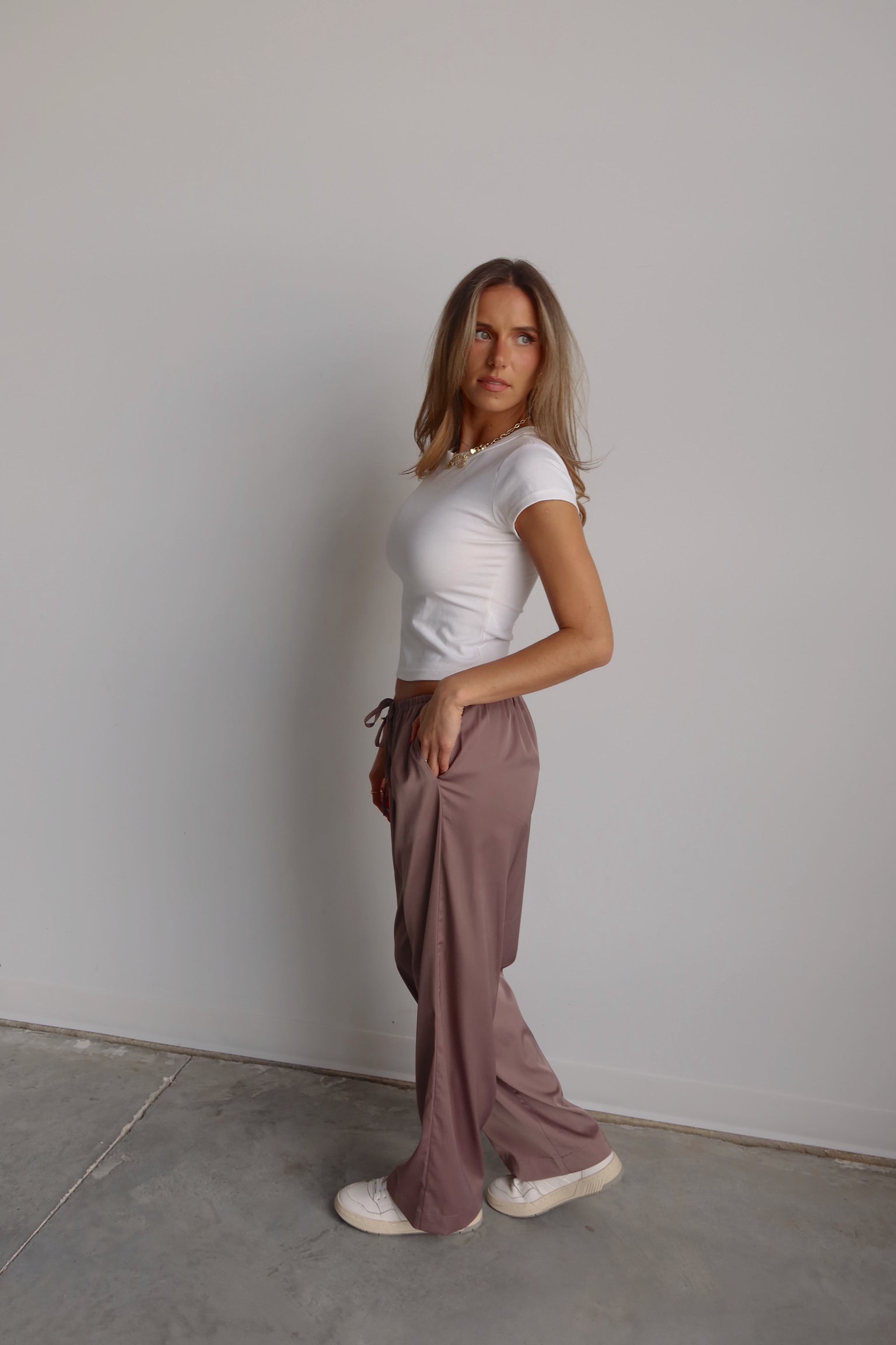 Sofia Straight Leg Satin Pants