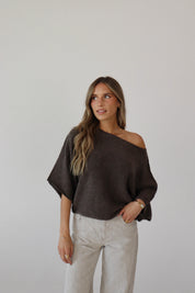 Malia One Shoulder Knit Top